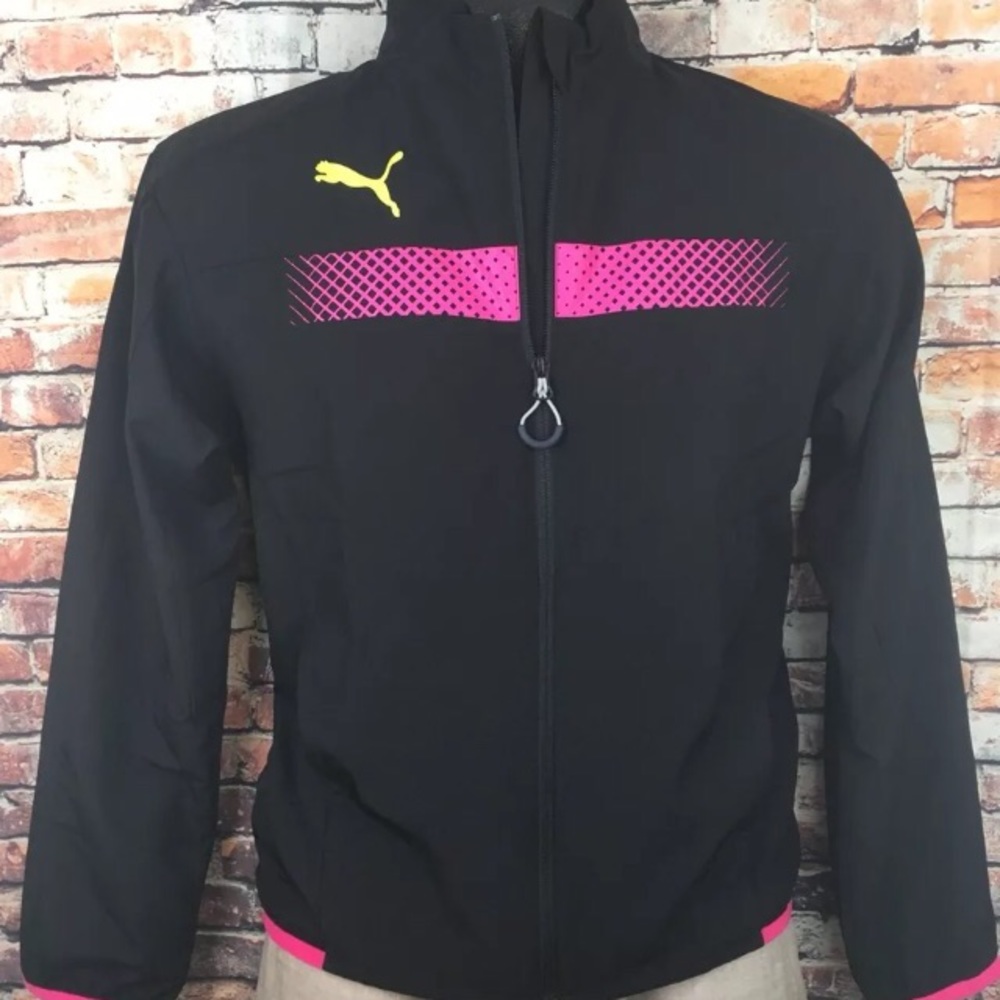 New Puma TRG Full Zip Black Track Jacket $65